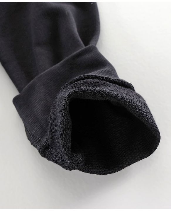 Pine Kids Full Sleeves Biowashed Hooded Sweatjacket - Black