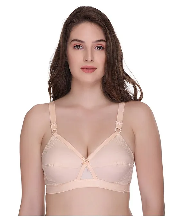 Sona Cross Fit Full Coverage Non Padded Center Cross Belt Pack Of 2 Bra  Beige Online in India, Buy at Best Price from  - 3720401