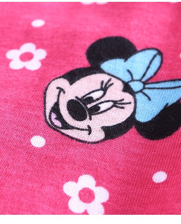 Babyhug Full Sleeves Top Minnie Mouse Print - Pink