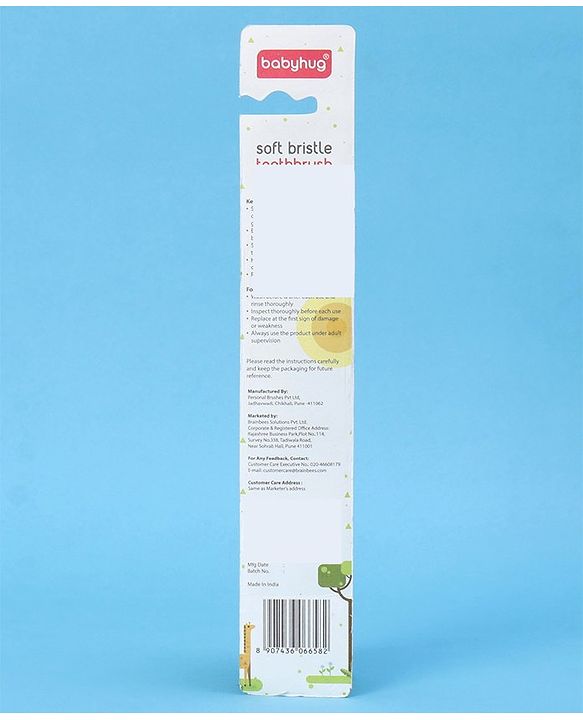 Babyhug Soft Bristle Toothbrush (Color May Vary)