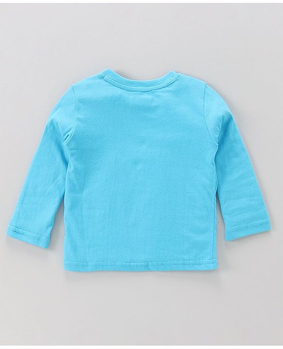 Babyhug Full Sleeves Tee Lion  Print - Blue