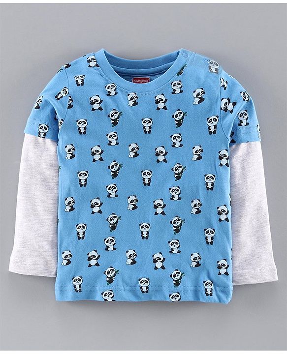 Babyhug Doctor Sleeves Tee Panda Print Pack of 3 - Orange Blue