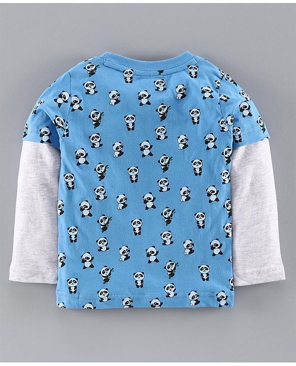 Babyhug Doctor Sleeves Tee Panda Print Pack of 3 - Orange Blue
