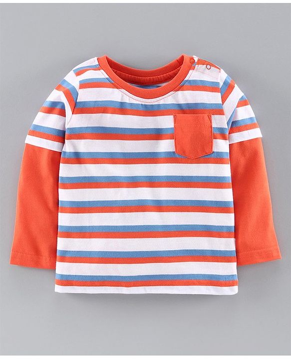 Babyhug Doctor Sleeves Tee Panda Print Pack of 3 - Orange Blue