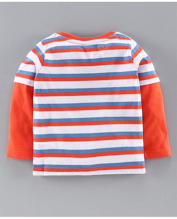 Babyhug Doctor Sleeves Tee Panda Print Pack of 3 - Orange Blue
