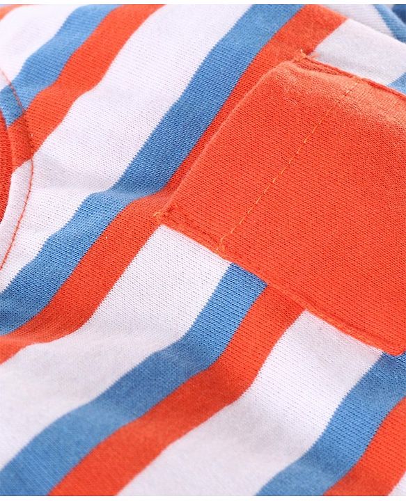 Babyhug Doctor Sleeves Tee Panda Print Pack of 3 - Orange Blue