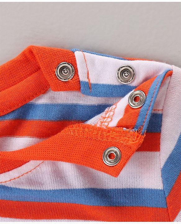 Babyhug Doctor Sleeves Tee Panda Print Pack of 3 - Orange Blue