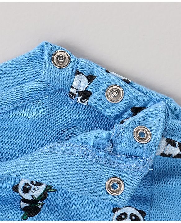 Babyhug Doctor Sleeves Tee Panda Print Pack of 3 - Orange Blue