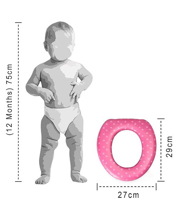 Babyhug Cushioned Potty Seat Star Print - Pink