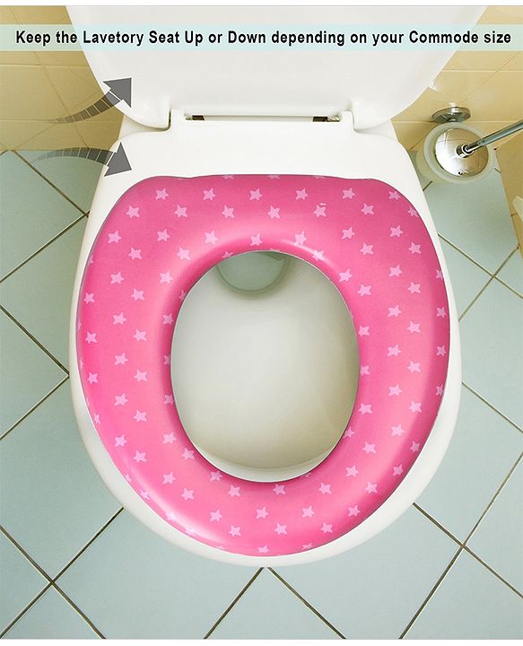 Babyhug Cushioned Potty Seat Star Print - Pink