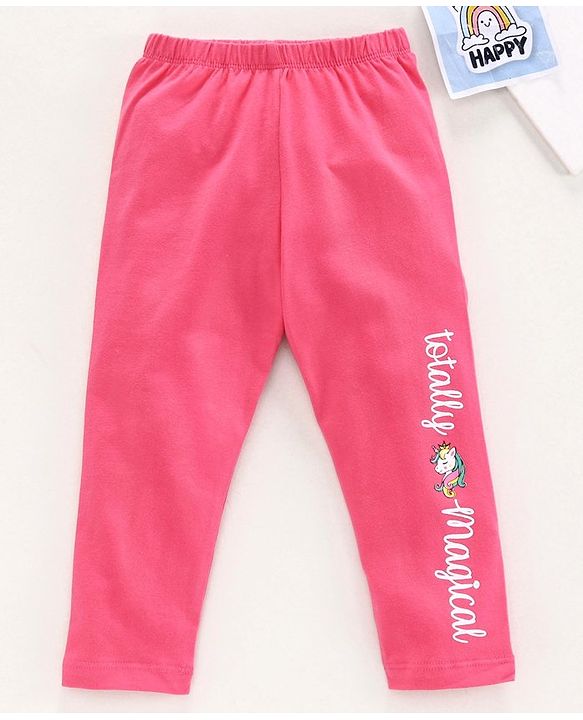 Babyhug Full Length Legging Totally Magical Print - Pink