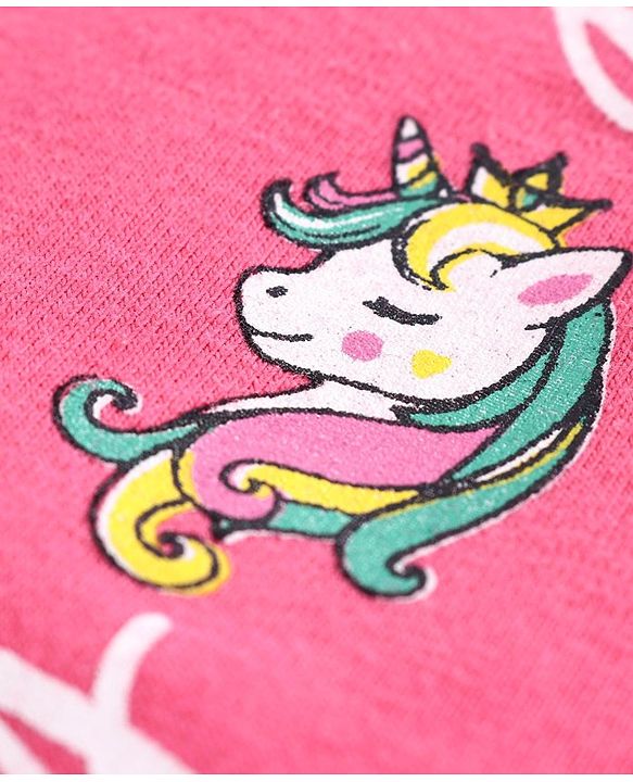 Babyhug Full Length Legging Totally Magical Print - Pink