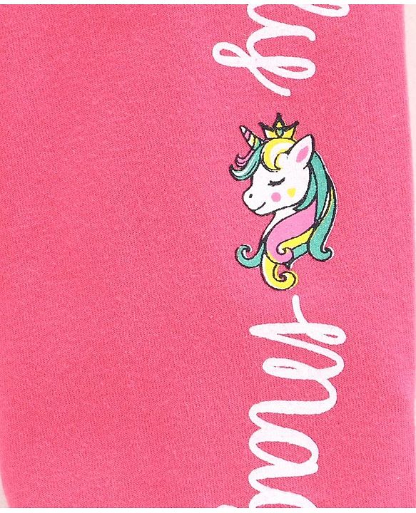 Babyhug Full Length Legging Totally Magical Print - Pink