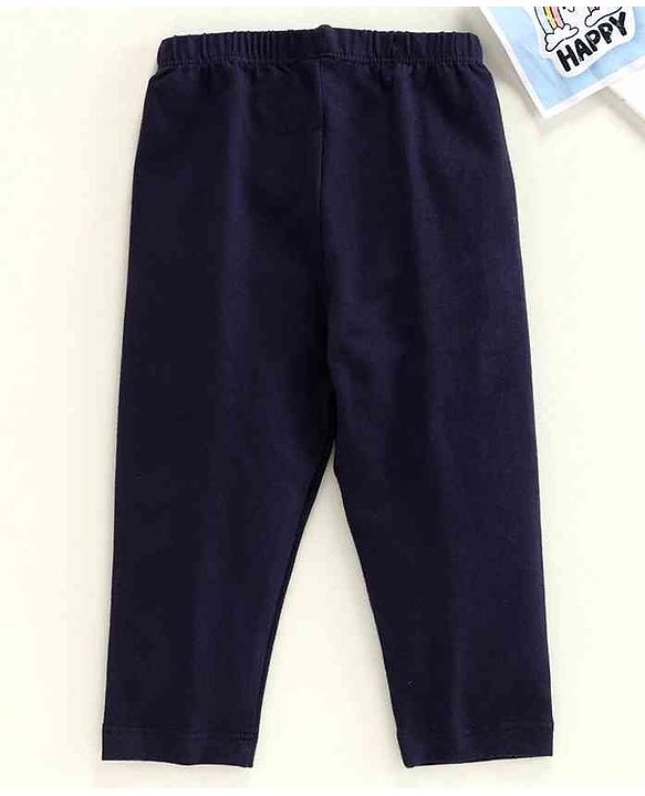 Babyhug Full Length Leggings Fox & Bunny Print -Navy Blue