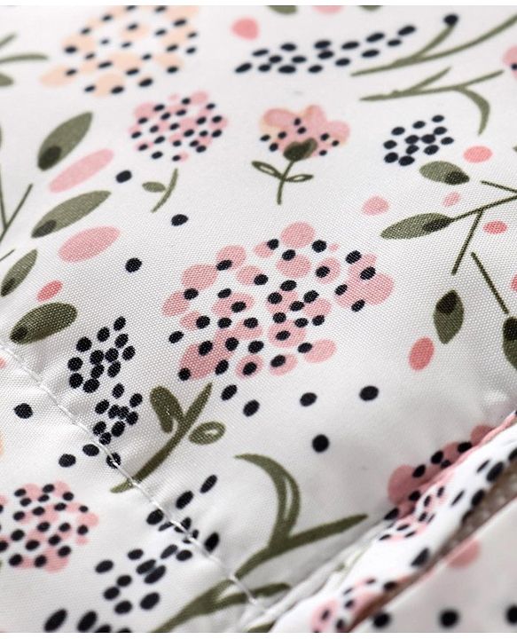 Babyhug Full Sleeves Hooded Jacket Floral Print - Pink