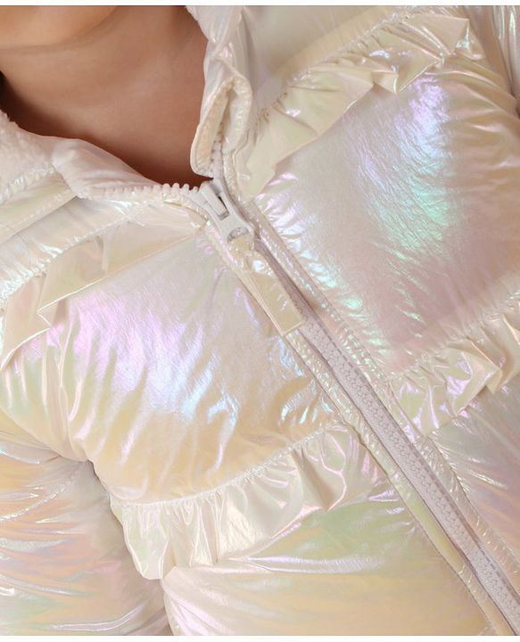 Babyhug Full Sleeves Padded Jacket - White