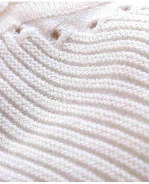 Babyhug Full Sleeves Sweater Butterfly Print - Off White