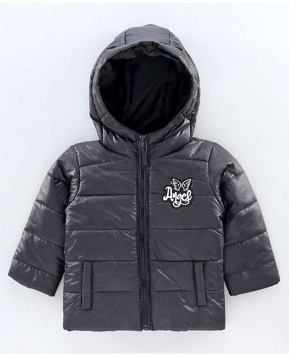 Babyhug Full Sleeves Hooded Quilted Jacket - Red