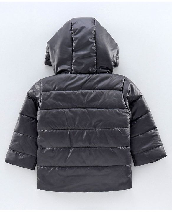 Babyhug Full Sleeves Hooded Quilted Jacket - Red