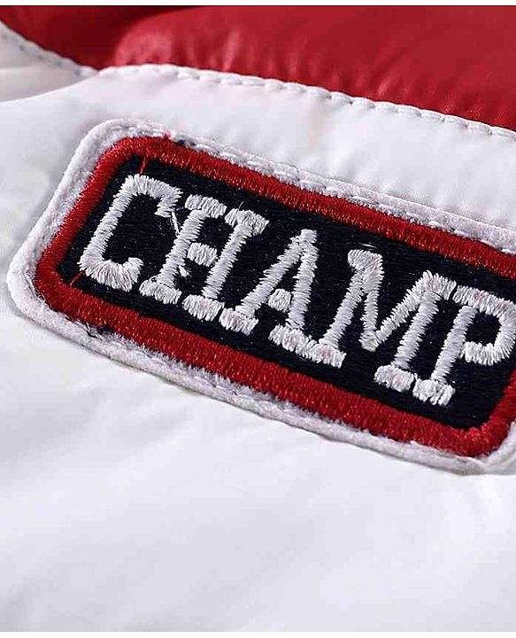 Babyhug Full Sleeves Hooded Padded Jacket - Red Navy