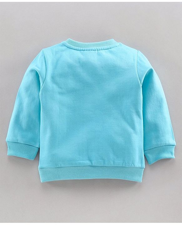 Babyhug Full Sleeves Sweatshirt Bear Print - Blue