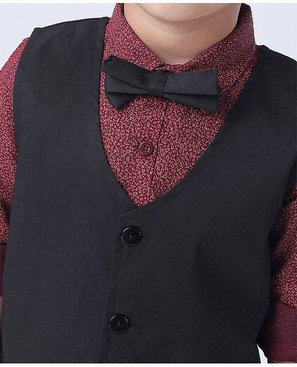 Babyhug Full Sleeves Party Suit - Maroon