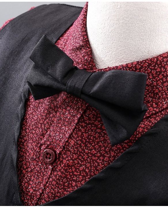 Babyhug Full Sleeves Party Suit - Maroon