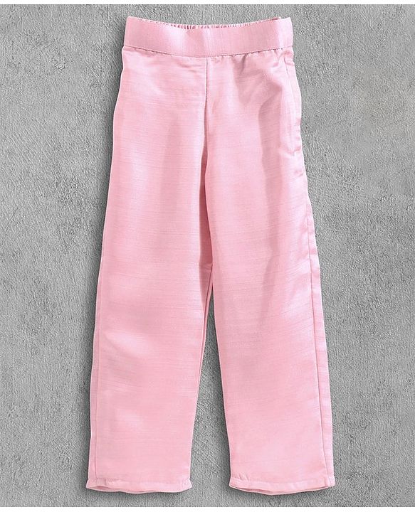Babyhug Half Sleeves Full Length Kurta With Pants & Dupatta - Light Pink