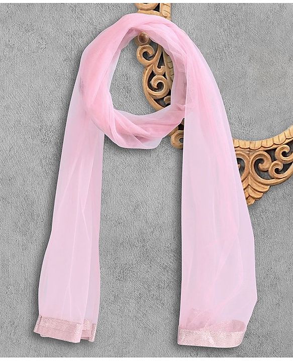 Babyhug Half Sleeves Full Length Kurta With Pants & Dupatta - Light Pink