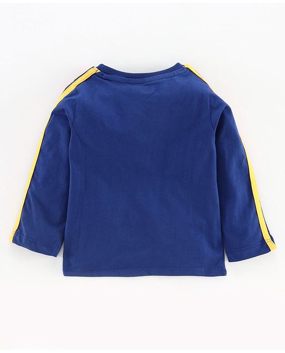 Babyhug Full Sleeves Tee Coolest Print - Navy Blue