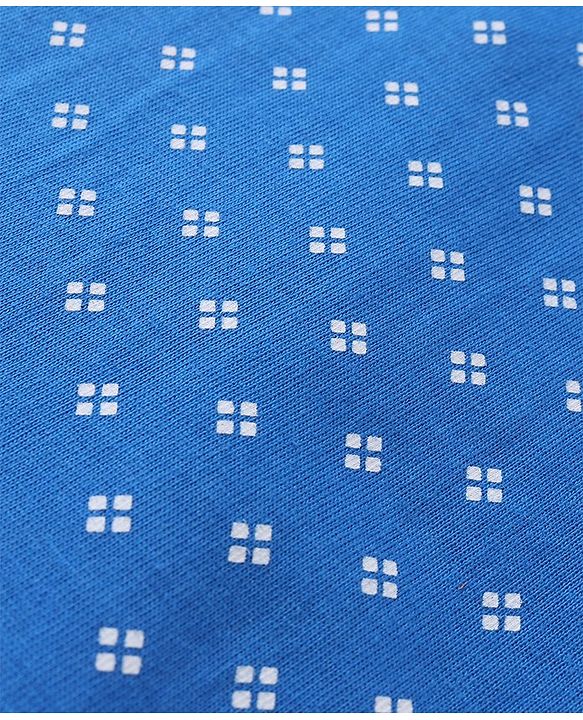 Babyhug Half Sleeves Tee Allover Print - Blue