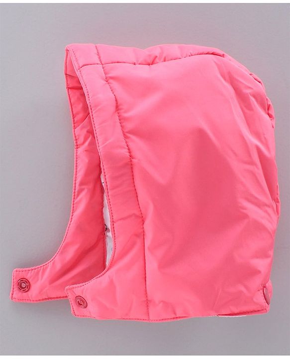 Babyhug Full Sleeves Padded Jacket Butterfly Patch Print - Pink