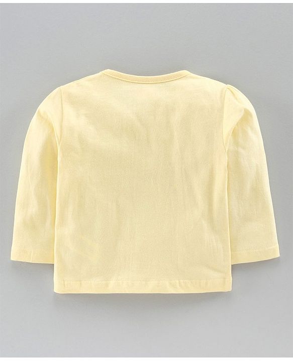 Babyhug Organic Cotton Full Sleeves Tee Heart Print Pack of 3 - Blue Pink Yellow