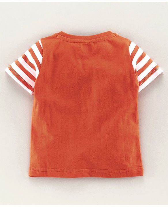 Babyhug Half Sleeves Tee Fish Print - Orange