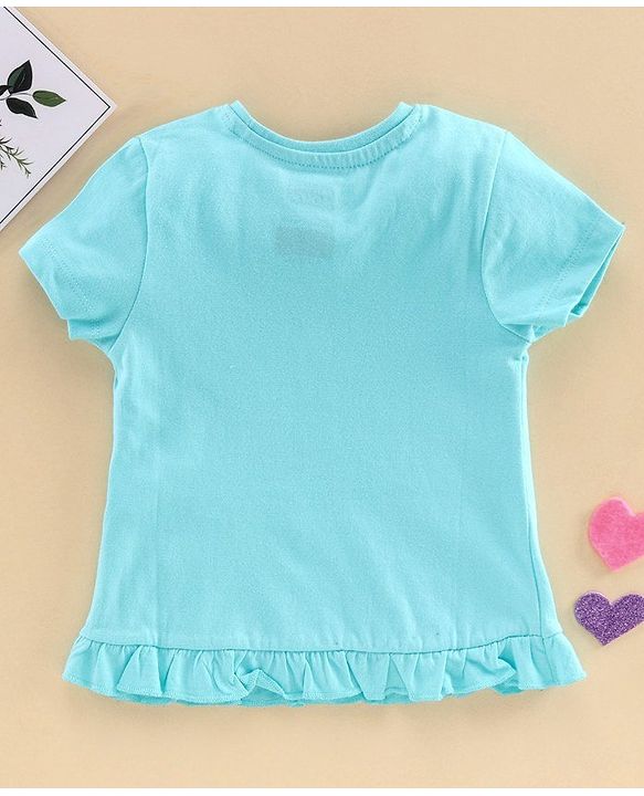 Babyhug Short Sleeves Top Minnie Mouse Print - Blue