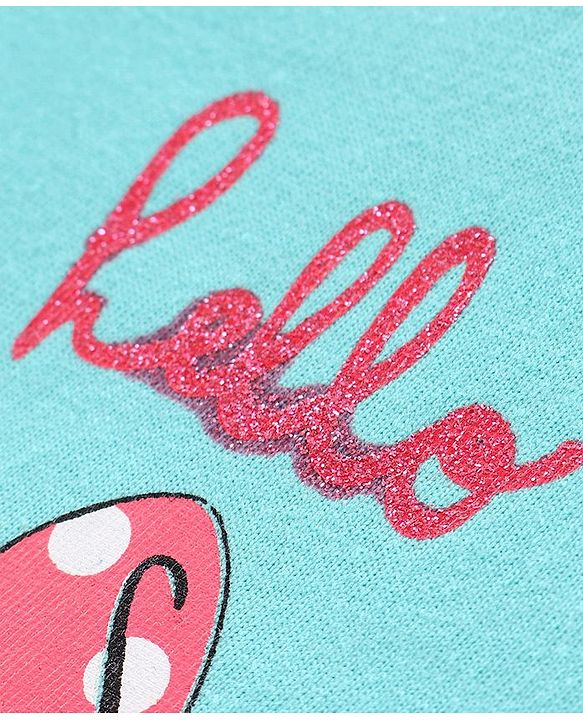 Babyhug Short Sleeves Top Minnie Mouse Print - Blue