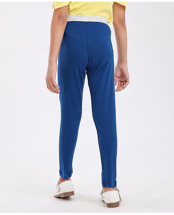 Babyhug Full Length Legging Heart Print - Blue