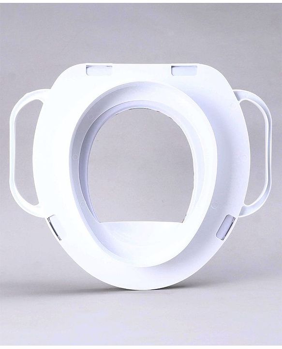 Babyhug Soft Potty Seat With Handle Bird Print - White