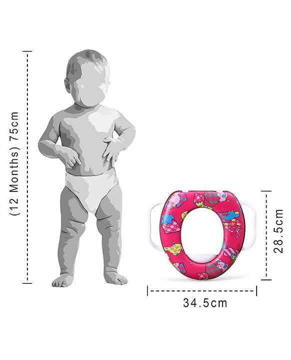 Babyhug Soft Potty Seat With Handle - Multicolor
