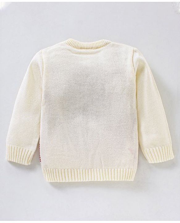 Babyhug Full Sleeves Sweater Set - White