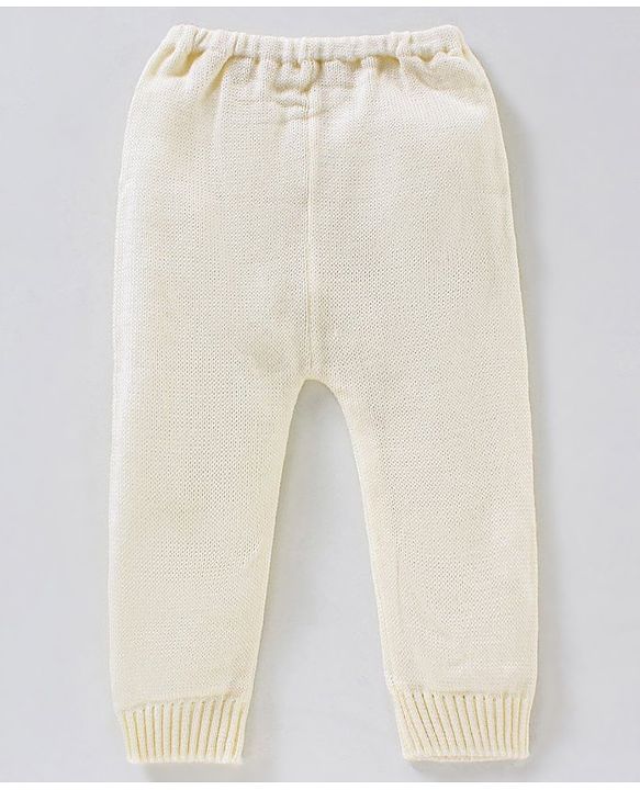 Babyhug Full Sleeves Sweater Set - White