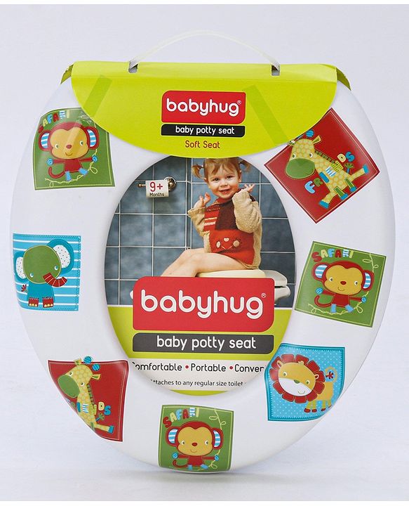 Babyhug Soft Potty Seat With Animal Print - White