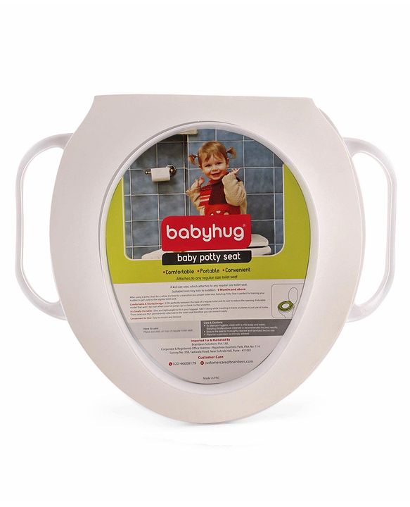 Babyhug Soft Potty Seat With Animal Print - White