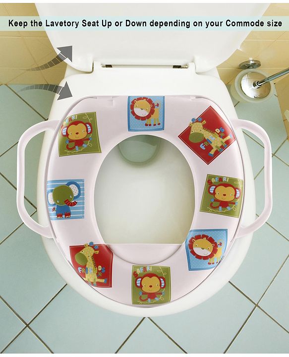Babyhug Soft Potty Seat With Animal Print - White