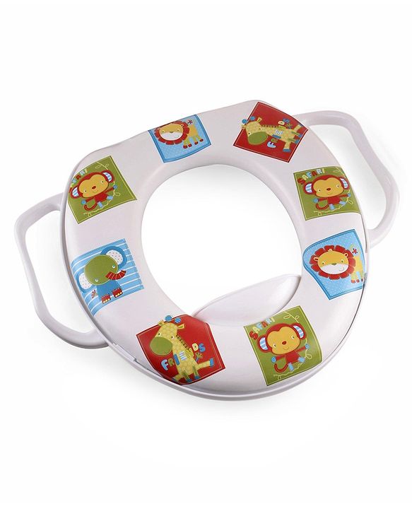 Babyhug Soft Potty Seat With Animal Print - White