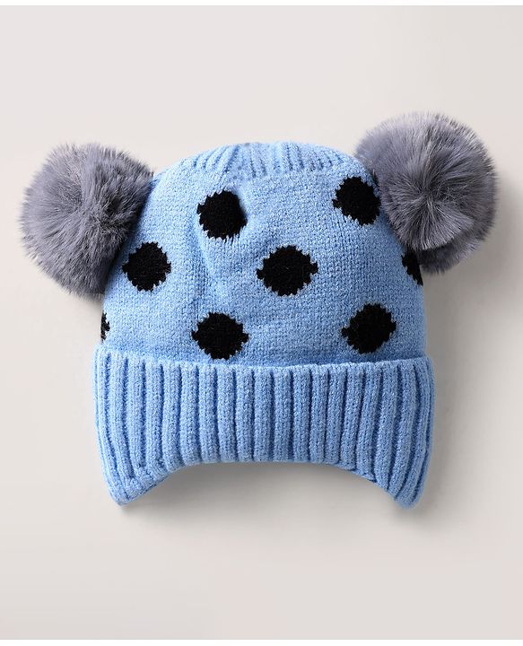 Babyhug Woollen Cap Pom Pom Detailing Pink - Diameter 10.5 cm