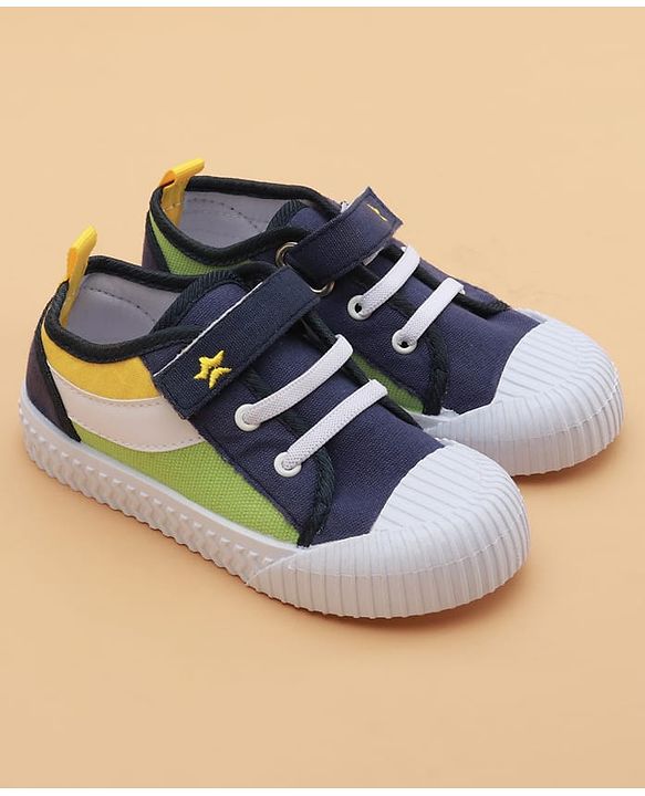 Cute Walk by Babyhug Velcro Closure Solid Casual Shoes - Navy Blue