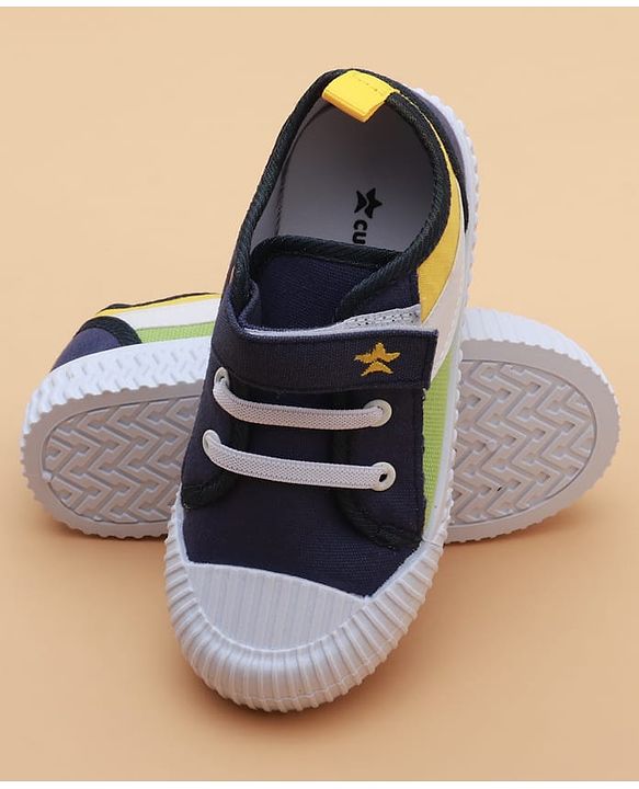 Cute Walk by Babyhug Velcro Closure Solid Casual Shoes - Navy Blue