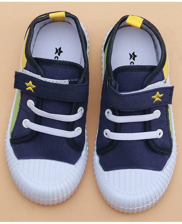 Cute Walk by Babyhug Velcro Closure Solid Casual Shoes - Navy Blue