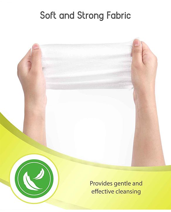Babyhug Premium 98% Water Baby Wet Wipes with Moisturising Aloe Vera - 80 Pieces